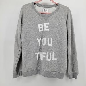 Zoe karssen crew neck pullover sweatshirt m gray